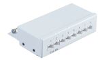 Patchpanel Mini Cat.6A geschirmt 500 MHz 8-Port lichtgrau