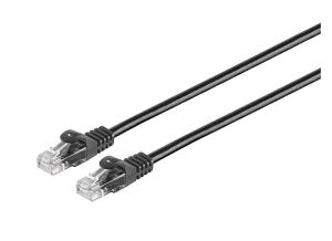 Patchkabel Cat.7 U/UTP schwarz 1,0m