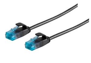 Slim Patchkabel U/UTP Cat.6 schwarz 3,0m