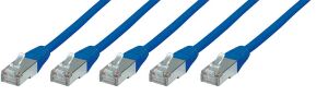 Patchkabel S/FTP Cat.6 (VE5) halogenfrei blau 0,5m