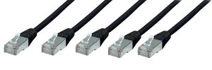 Patchkabel S/FTP Cat.6 (VE5) halogenfrei schwarz 1,0m