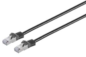 Patchkabel F/UTP Cat.5e schwarz 1,0m
