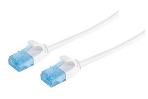 Slim Patchkabel U/UTP Cat.6 weiß 0,3m