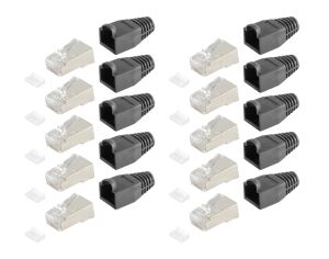 shiverpeaks Netzwerkstecker (VE 10) Cat.5e/Cat.6 RJ45 schwarz