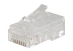 Western-Stecker modular 8-polig vergoldet Rundkabel