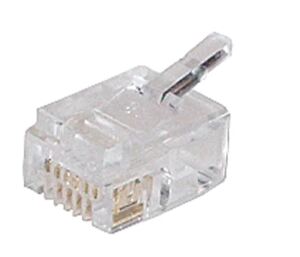 Western-Stecker modular 8-polig vergoldet Short Flachkabel