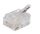 Western-Stecker modular 8-polig vergoldet Short Flachkabel
