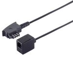 Telefon Adapter-TAE F-Stecker > Western-Kupplung 6/4...