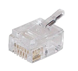 Western-Stecker modular 8-polig vergoldet Short Rundkabel