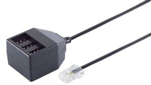 Western-Stecker 8/4 - TAE-Kupplung NFF, 0,2m