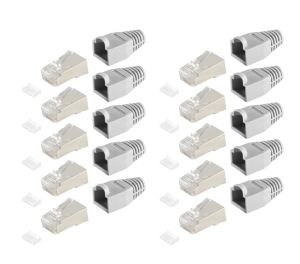shiverpeaks Netzwerkstecker (VE 10) Cat.5e/Cat.6 RJ45 grau