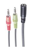 shiverpeaks Headset Y-Adapter TRRS Buchse 3,5mm CTIA 0,15m
