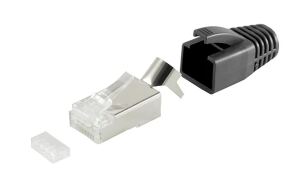 Netzwerk Modular Stecker (VPE 10) RJ45 Set f. Verlegekabel schwarz