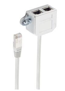 shiverpeaks Cat.5e Cable sharing Adapter  0,1 m Tel./Eth.