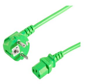 Netzanschlusskabel 230V für Kaltg. CEE7/7-C13 VDE grün 5,0m
