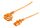 Netzanschlusskabel Schutzkontaktstecker 90° auf Kaltgerätebuchse orange 1,8m