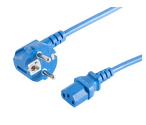 Netzanschlusskabel 230V für Kaltg. CEE7/7-C13 VDE blau 5,0m
