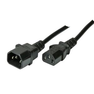 Kaltgeräteverlängerung C13-C14 VDE 3x 0,75qm² 2,0m