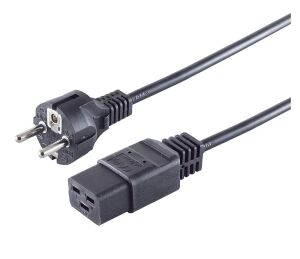 Netzanschlusskabel 16A Schuko an Kaltgerätebuchse CEE7/7-C19 3,0m