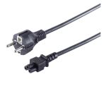 Schutzkontaktstecker 3-polig Buchse C5 schwarz 1,8m