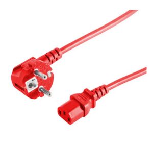 Netzanschlusskabel 230V für Kaltg. CEE7/7-C13 VDE rot 5,0m