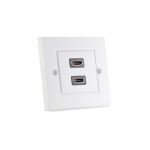 HDMI Wanddose 2x HDMI Buchse reinweiß