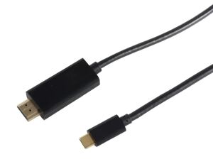 HDMI Anschlusskabel HDMI A Stecker > USB 3.1 Typ C Stecker 4K2K schwarz 1,8m