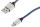 USB Ladekabel USB-A-Stecker > USB Micro B Stecker Jeans blau 2,0m