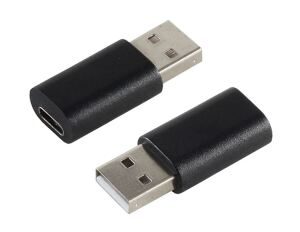Adapter USB 2.0 A Stecker > USB 3.1 Typ C Buchse schwarz