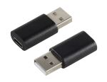 Adapter USB 2.0 A Stecker > USB 3.1 Typ C Buchse schwarz