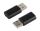 Adapter USB 2.0 A Stecker > USB 3.1 Typ C Buchse schwarz