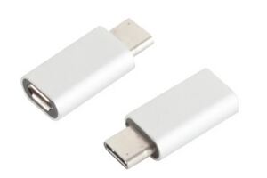 Adapter USB 3.1 Typ C Stecker > Micro USB 2.0 B Buchse silber
