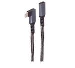 Verlängerungskabel USB-C 3.2 90° PD Textilummantelung 1,5m