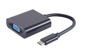 Adapter USB Typ C-Stecker 3.1 > VGA Buchse schwarz