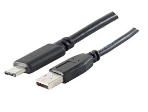 USB Kabel 2.0 Typ 3.1 C-Stecker > Typ 2.0 A-Stecker Rev. 2.0 schwarz 3,0m