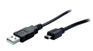 USB-Mini Kabel USB-A-Stecker > USB-B-Mini 5-Pin Stecker USB 2.0 Kupfer 5,0m