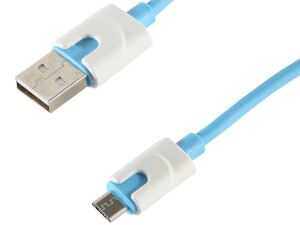 USB Ladekabel USB-A-Stecker > USB Micro B Stecker blau 2,0m