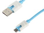 USB Ladekabel USB-A-Stecker > USB Micro B Stecker blau...