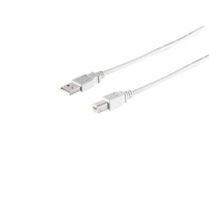 USB High Speed 2.0 Kabel A/B Stecker USB 2.0 grau 1,8m