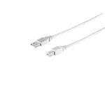 USB High Speed 2.0 Kabel A/B Stecker USB 2.0 grau 1,8m