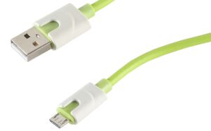 USB Ladekabel USB-A-Stecker > USB Micro B Stecker grün 0,3m