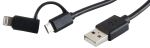 USB Lade-Sync Kabel 2-in-1 USB A Stecker > USB Micro B...