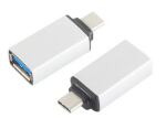 Adapter USB 3.1 Typ C Stecker > USB 3.0 A Buchse silber