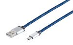 USB Ladekabel USB-A-Stecker > USB Typ C Stecker Nylon...