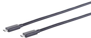 USB-C Verbindungskabel USB Kabel Typ-C Stecker > Typ C Stecker schwarz 1,5m