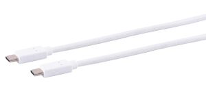 USB Kabel 3.2 USB Typ C Stecker > USB Typ C Stecker Gen. 2x2 weiß 0,5m