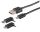 USB Lade-Sync Kabel 3-in-1 schwarz 1,0m