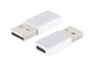 Adapter USB 2.0 A Stecker > USB 3.1 Typ C Buchse weiß