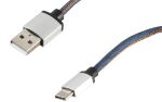 USB Ladekabel USB-A-Stecker > USB Typ C Stecker Jeans...