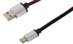 USB Ladekabel USB-A-Stecker > USB Typ C Stecker Leder...